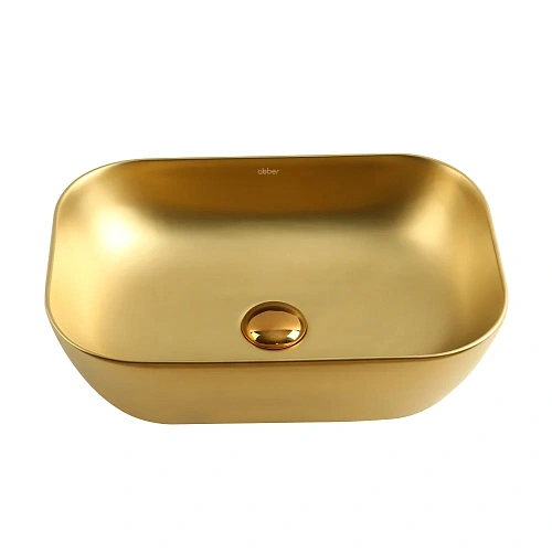 Раковина ABBER Rechteck AC2200MMG накладная золото матовое Раковина ABBER Rechteck AC2200MMG накладная золото матовое