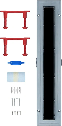Душевой уголок DIWO Псков 90x90 черный матовый с линейным трапом CK DRAIN 1105-00155 55 см и Душевой 594701 Душевой уголок DIWO Псков 90x90 черный матовый с линейным трапом CK DRAIN 1105-00155 55 см и Душевой 594701