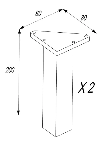 Ножки для мебели Aquaton 1A222703SI000 Ножки для мебели Aquaton 1A222703SI000