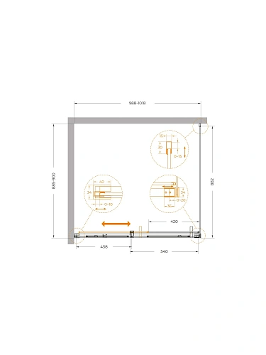 Душевой уголок CEZARES PLANE-AH-1-100/90-C-IN 100x90 см Душевой уголок CEZARES PLANE-AH-1-100/90-C-IN 100x90 см