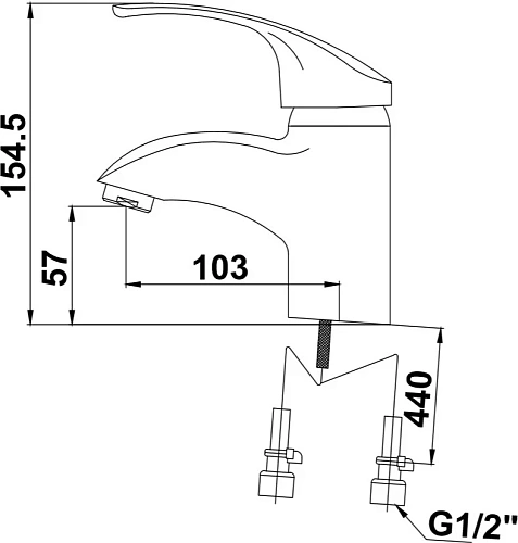 Смеситель для раковины Kaiser Classic 16011 Смеситель для раковины Kaiser Classic 16011