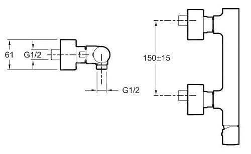 Смеситель для душа Jacob Delafon Toobi E8962-BN, Полированный никель Смеситель для душа Jacob Delafon Toobi E8962-BN, Полированный никель