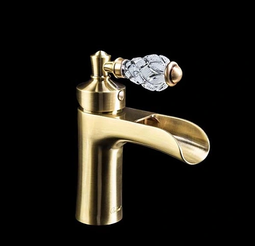 Смеситель для раковины Boheme VOGUE CRYSTAL бронза (одноручковый) 201-CRST Смеситель для раковины Boheme VOGUE CRYSTAL бронза (одноручковый) 201-CRST