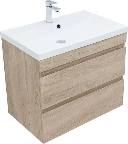 Тумба под раковину Aquanet Нота New 75 дуб светлый 00334198 подвесная Тумба под раковину Aquanet Нота New 75 дуб светлый 00334198 подвесная