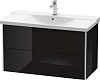 Картинка анонса товара «тумба под раковину duravit xsquare xs418204040 подвесная 101 см черный глянцевый»