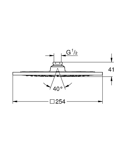 Верхний душ GROHE Rainshower F-Series, 1 режим, хром (27285000) Верхний душ GROHE Rainshower F-Series, 1 режим, хром (27285000)