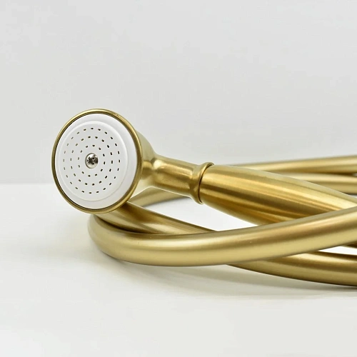 Смеситель для ванны Paini Duomo 88PJ105 с аксессуарами, золото матовое Смеситель для ванны Paini Duomo 88PJ105 с аксессуарами, золото матовое