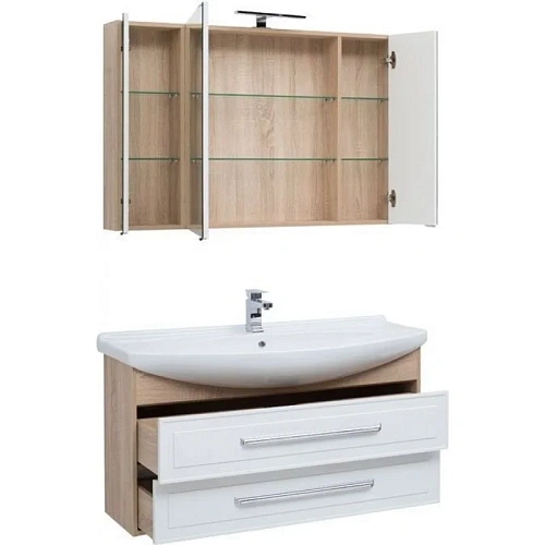 Комплект мебели Aquanet Остин 120 дуб сонома/белый 00252226 Комплект мебели Aquanet Остин 120 дуб сонома/белый 00252226