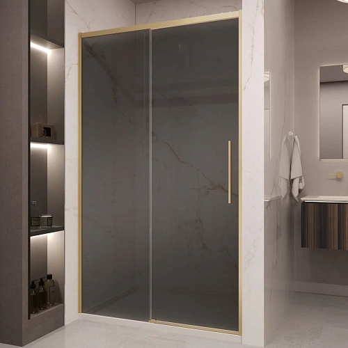 Душевая дверь Vincea Stella VDS-1ST120CGG 1200 брашированное золото, стекло тонированное Душевая дверь Vincea Stella VDS-1ST120CGG 1200 брашированное золото, стекло тонированное