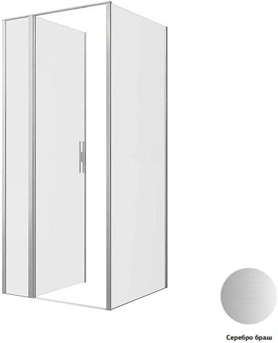 Душевой уголок Allen Brau Priority 90x90 3.31026.BA + 3.31044.BA серебро браш Душевой уголок Allen Brau Priority 90x90 3.31026.BA + 3.31044.BA серебро браш