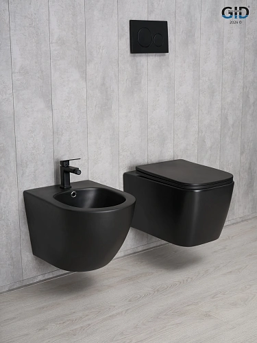Унитаз подвесной Gid Tr2140Bm 62255Y черный матовый 51x35x37.5 с крышкой микролифт Унитаз подвесной Gid Tr2140Bm 62255Y черный матовый 51x35x37.5 с крышкой микролифт