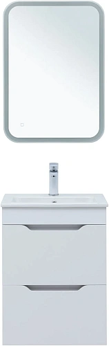 Тумба под раковину Aquanet Практика 50 00347914 белый глянец Тумба под раковину Aquanet Практика 50 00347914 белый глянец