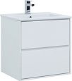 Тумба под раковину Aquanet Милан 65 белый глянец 00339965 подвесная Тумба под раковину Aquanet Милан 65 белый глянец 00339965 подвесная