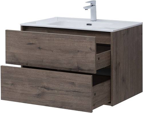 Тумба под раковину Aquanet Lino 80 (Flat) дуб веллингтон 00287543 Тумба под раковину Aquanet Lino 80 (Flat) дуб веллингтон 00287543