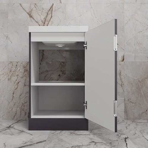 Тумба под раковину Style Line МОНО 50 см ЛС-00002451 напольная, графит Тумба под раковину Style Line МОНО 50 см ЛС-00002451 напольная, графит