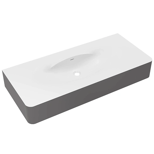 Раковина Vincea Caprise VCB-4CA120MWG Corian, белый матовый/серый матовый Раковина Vincea Caprise VCB-4CA120MWG Corian, белый матовый/серый матовый