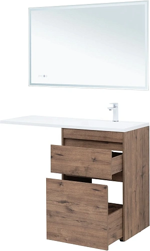 Тумба под раковину Aquanet Токио 58 дуб веллингтон напольная 2 ящика 00333648 напольная Тумба под раковину Aquanet Токио 58 дуб веллингтон напольная 2 ящика 00333648 напольная