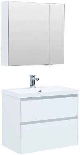 Тумба под раковину Aquanet Гласс 80 белый 00238361 Тумба под раковину Aquanet Гласс 80 белый 00238361