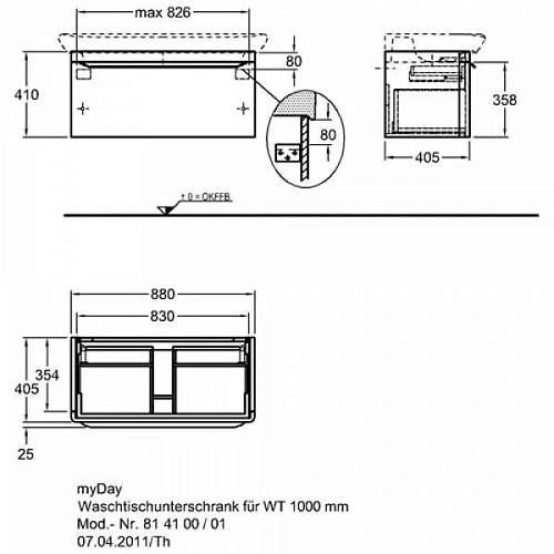 Тумба под раковину Geberit Myday F824101000 88 см Тумба под раковину Geberit Myday F824101000 88 см