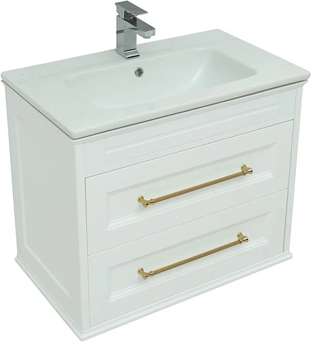 Тумба под раковину Aquanet Бостон 80 белый матовый 00243782 Тумба под раковину Aquanet Бостон 80 белый матовый 00243782