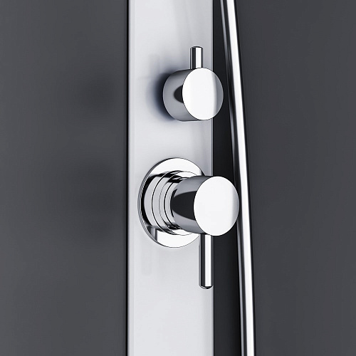 Душевая кабина AM.PM X-Joy W88C-301-090GG без крыши, 90х90, стекло графит, профиль графит Душевая кабина AM.PM X-Joy W88C-301-090GG без крыши, 90х90, стекло графит, профиль графит