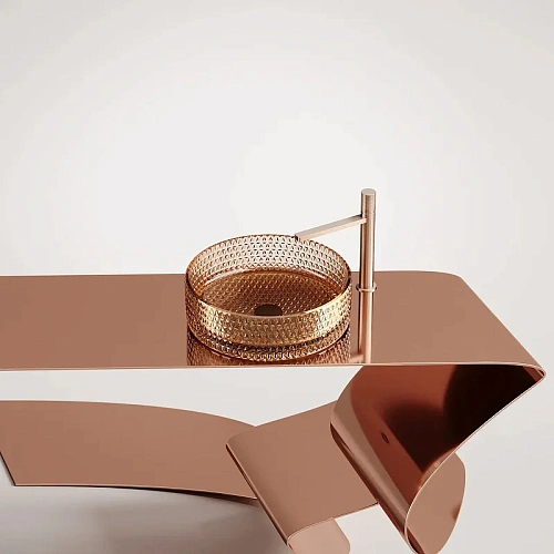 Раковина Ceramica Nova CRISTAL CN6058 бежевый накладная Раковина Ceramica Nova CRISTAL CN6058 бежевый накладная