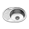 Кухонная мойка MELANA 5745 U 0,8/180 врезная овальная с сифоном (125 t *15) 125 t (*15)