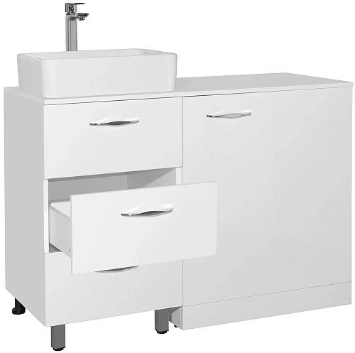 Тумба под раковину Style Line Берн 120 Plus со столешницей под стиральную машину белая ЛС-000010046 Тумба под раковину Style Line Берн 120 Plus со столешницей под стиральную машину белая ЛС-000010046