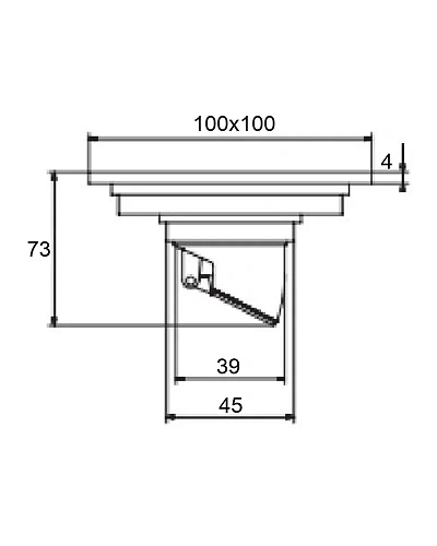 Душевой трап Orange TR01-003cr 100х100 хром Душевой трап Orange TR01-003cr 100х100 хром