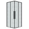 Картинка анонса товара «душевой уголок grossman galaxy 300.k33.01.9090.21.02 (90x90x195) квадрат,раздвижн,черн.матов,стекло шиншилла»