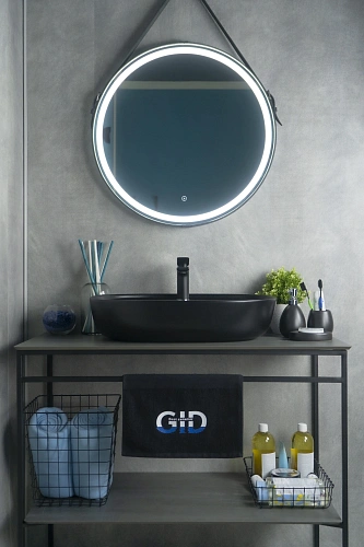 Раковина Gid Bm1346 53345 накладная черная матовая 61x41x14 Раковина Gid Bm1346 53345 накладная черная матовая 61x41x14