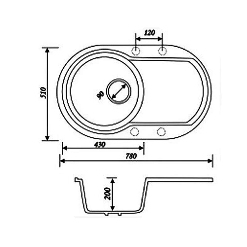 Кухонная мойка Kaiser KMM-7850 BS Black&Silver (цв.110) Кухонная мойка Kaiser KMM-7850 BS Black&Silver (цв.110)