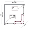 Душевой уголок BelBagno UNO-195-A-2-90-C-Cr 900x900 мм Душевой уголок BelBagno UNO-195-A-2-90-C-Cr 900x900 мм