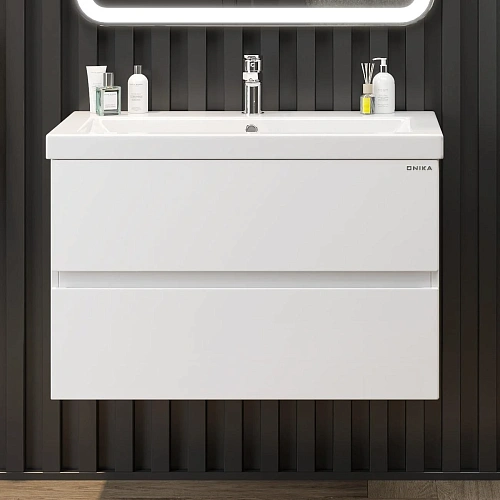 Тумба под раковину Onika Эвада 80 см 108058 подвесная, белая (для Миранда 80/ Como-80) Тумба под раковину Onika Эвада 80 см 108058 подвесная, белая (для Миранда 80/ Como-80)
