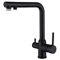 Смеситель для кухни ABBER Emotion AF8814B с подключением фильтра и выдвижной лейкой, черный матовый Смеситель для кухни ABBER Emotion AF8814B с подключением фильтра и выдвижной лейкой, черный матовый