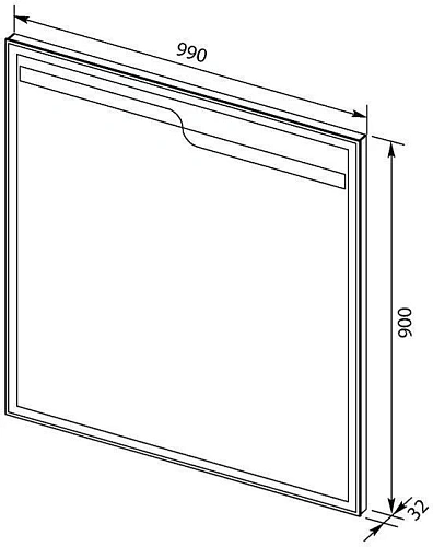 Зеркало Aquanet Модена 100 белый 00198490 Зеркало Aquanet Модена 100 белый 00198490