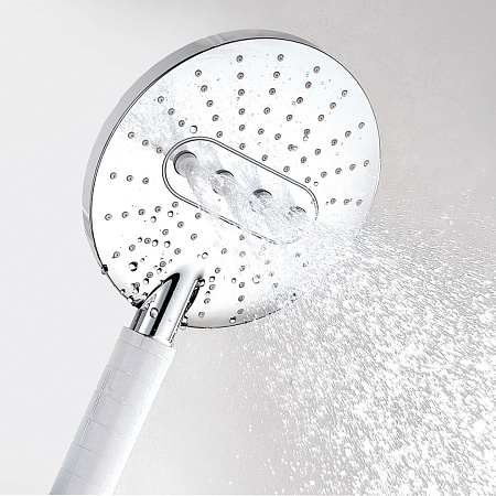 Душевая лейка WasserKRAFT A059 3-функциональная белый/хром