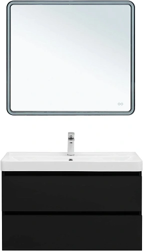 Тумба под раковину Aquanet Вега 2.0 90 черный 00337956 подвесная Тумба под раковину Aquanet Вега 2.0 90 черный 00337956 подвесная