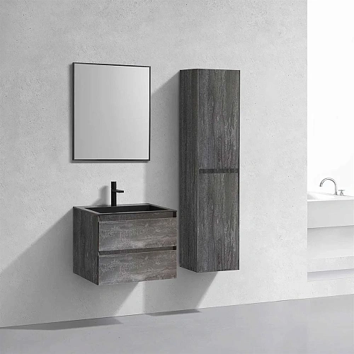 Тумба под раковину Vincea Luka 600 подвесная, 2 выкатных ящика soft-close, G.Stone VMC-2L600GS Тумба под раковину Vincea Luka 600 подвесная, 2 выкатных ящика soft-close, G.Stone VMC-2L600GS