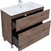 Тумба под раковину Aquanet Алвита New 100 00344130 напольная, дуб веллингтон табак Тумба под раковину Aquanet Алвита New 100 00344130 напольная, дуб веллингтон табак