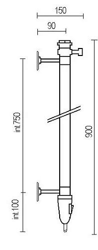 Полотенцесушитель электрический Margaroli Arcobaleno 616, хром, 616CRC-900 Полотенцесушитель электрический Margaroli Arcobaleno 616, хром, 616CRC-900