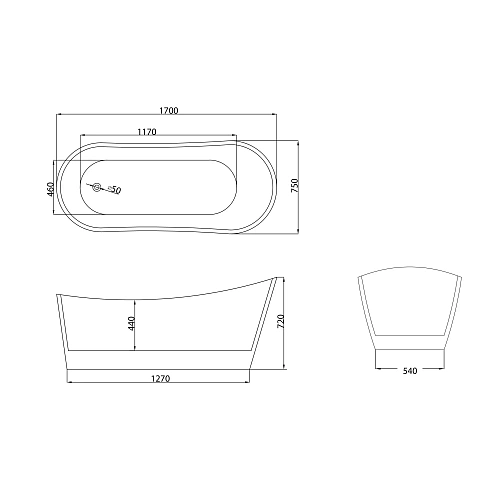 Ванна отдельностоящая GROSSMAN Galaxy GR-2102M Galaxy (170x75x72) Ванна отдельностоящая GROSSMAN Galaxy GR-2102M Galaxy (170x75x72)