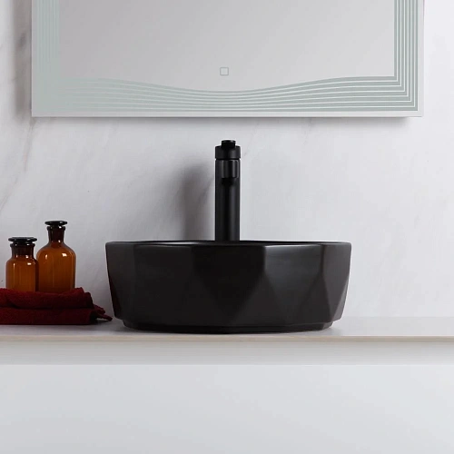 Раковина BelBagno BB1409H301 черная 410x410 белый Раковина BelBagno BB1409H301 черная 410x410 белый