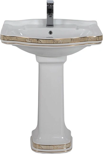 Пьедестал Creavit Klasik KL250-00CB00E-PB00 белый/бежевый декор Пьедестал Creavit Klasik KL250-00CB00E-PB00 белый/бежевый декор