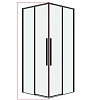 Душевая дверь GROSSMAN 1/2.К33.01.11.42.00 Galaxy (110x195) графит сатин, стекло прозрачное Душевая дверь GROSSMAN 1/2.К33.01.11.42.00 Galaxy (110x195) графит сатин, стекло прозрачное