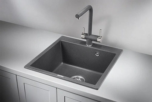 Кухонная мойка Granula 5102, ГРАФИТ (ЧЁРНО-СЕРЫЙ), кварц 510x520 Кухонная мойка Granula 5102, ГРАФИТ (ЧЁРНО-СЕРЫЙ), кварц 510x520
