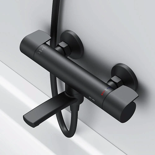 Смеситель для душа AM.PM X-Joy F85A50022 с термостатом, черный Смеситель для душа AM.PM X-Joy F85A50022 с термостатом, черный