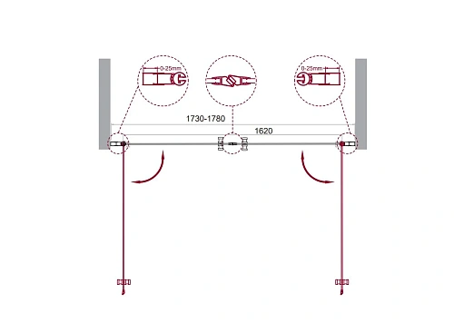 Душевая дверь BelBagno ETNA-B-2-180-C-Cr 180 см, профиль хром, стекло прозрачное Душевая дверь BelBagno ETNA-B-2-180-C-Cr 180 см, профиль хром, стекло прозрачное