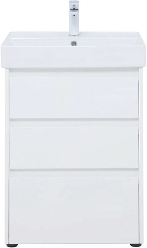 Тумба под раковину Aquanet Nova Lite 60 белый глянец (3 ящика) 00302469 Тумба под раковину Aquanet Nova Lite 60 белый глянец (3 ящика) 00302469