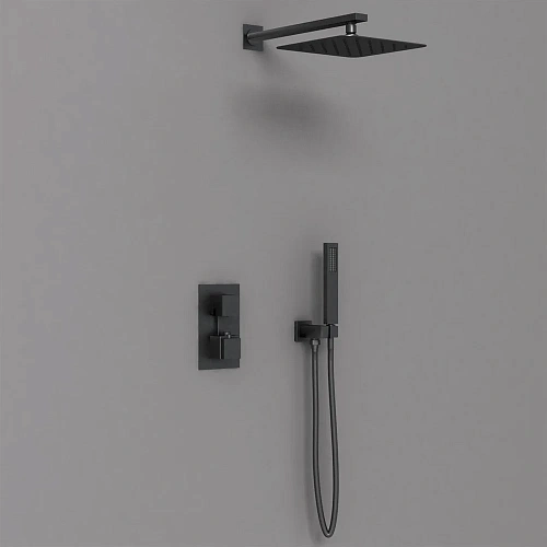 Душевая система Vincea VSFW-102TMB термостатический встраиваемая, черный Душевая система Vincea VSFW-102TMB термостатический встраиваемая, черный